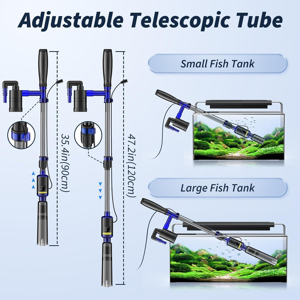Mildhug siphon cleaning action supports efficient water changes with minimal mess.