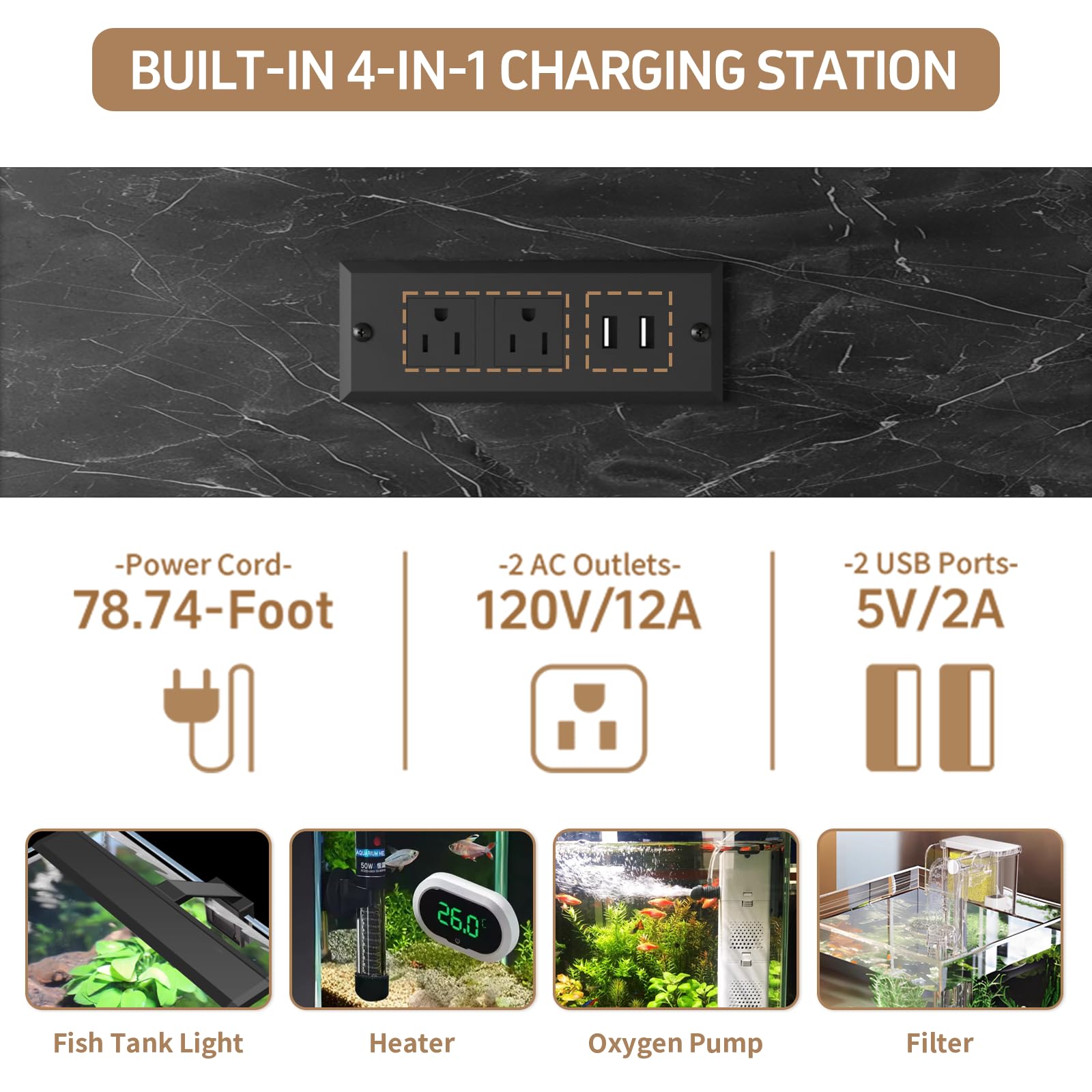 MILEFA built-in power hub outlets power equipment and lighting