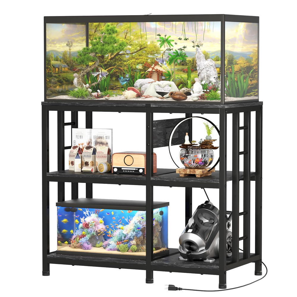 MILEFA reinforced stand bottom storage area keeps accessories organized