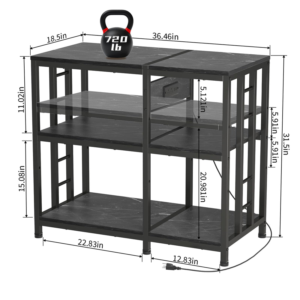 MILEFA reinforced stand middle shelf adjustable for flexible layouts