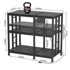 MILEFA reinforced stand middle shelf adjustable for flexible layouts