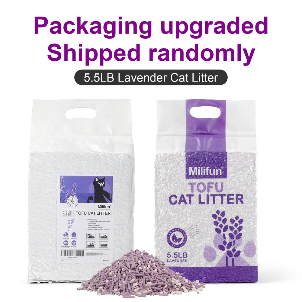 MILIFUN Tofu Cat Litter lavender scent enhances home ambiance.