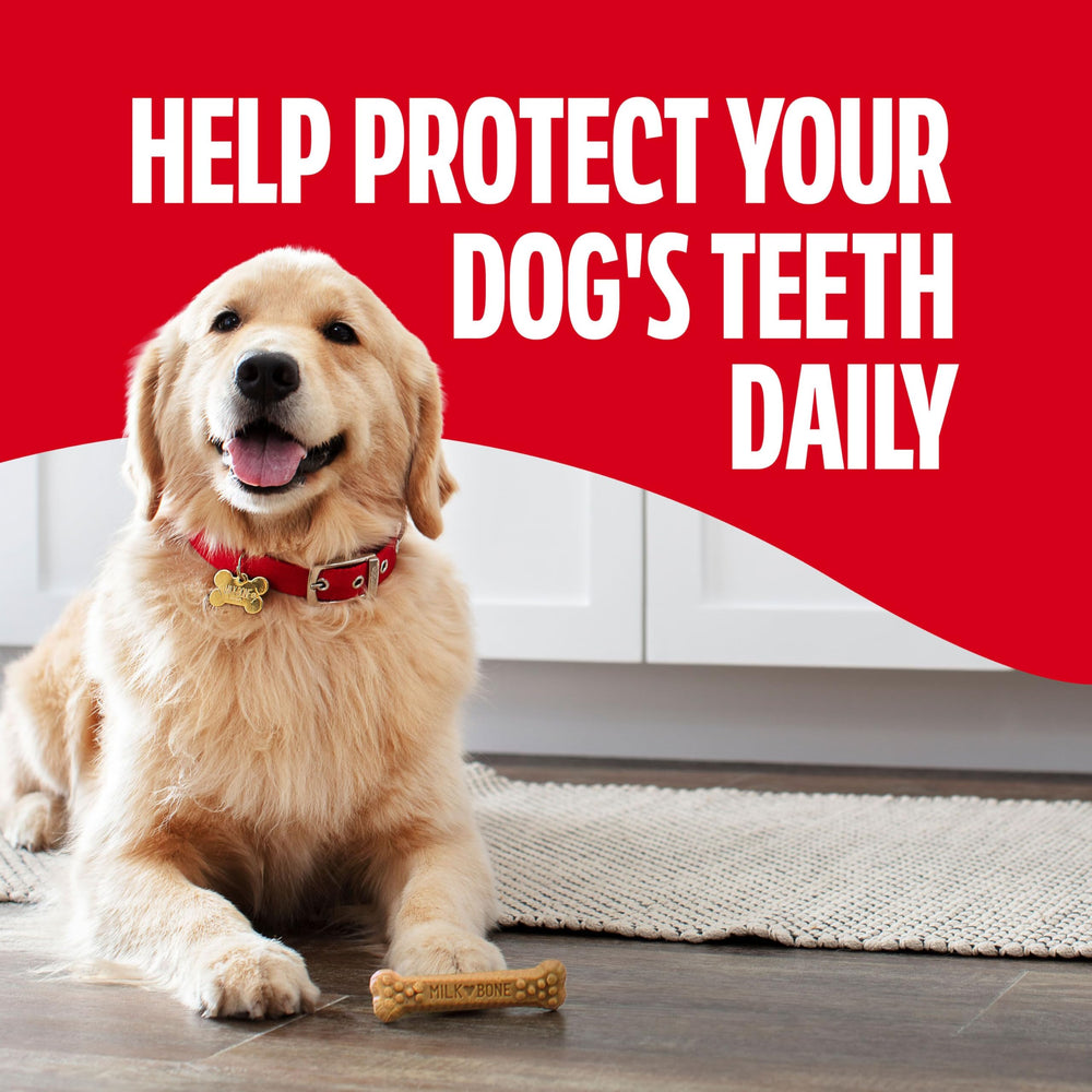 Milk-Bone Brushing Chews large-dog packaging for dogs 50 lbs and up.