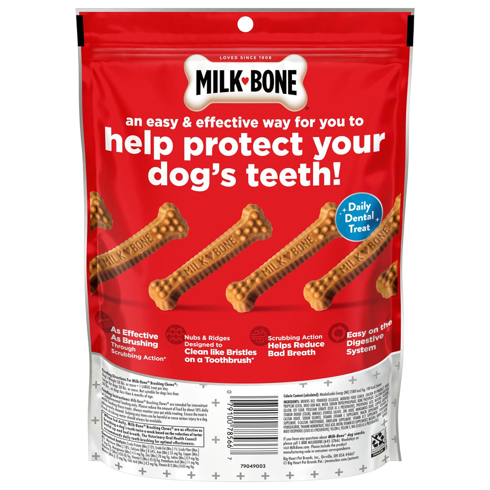 Milk-Bone Brushing Chews chicken bag front view for easy shopping