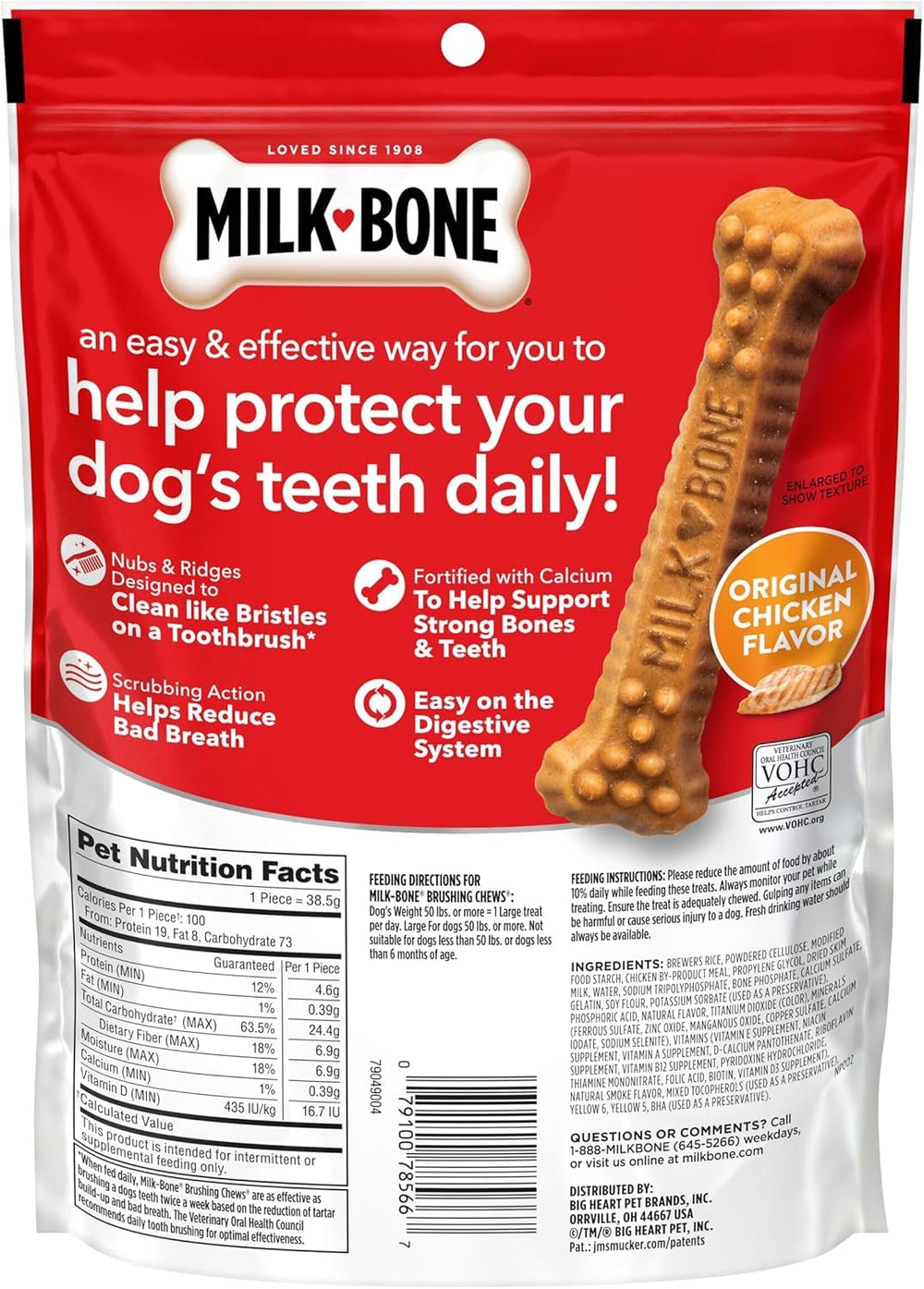Milk-Bone Brushing Chews in daily chew use during routine