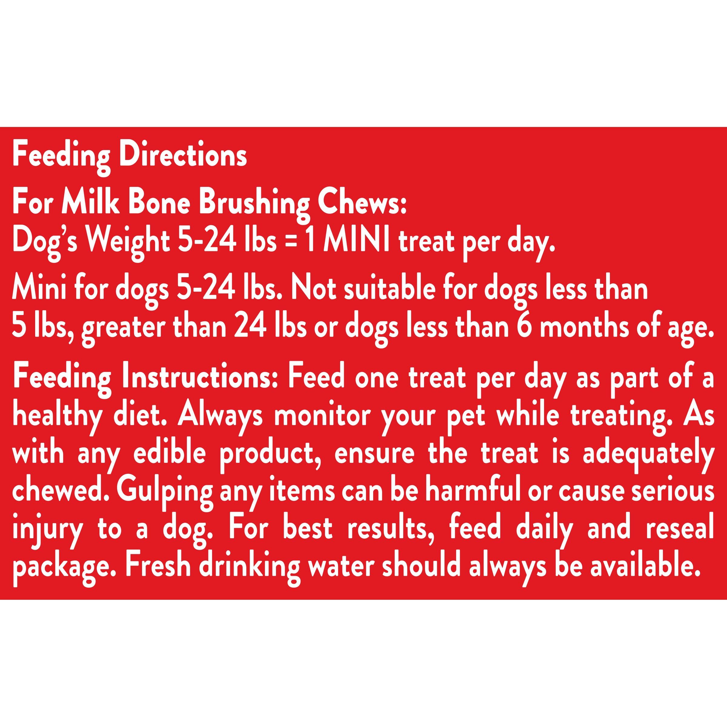 Milk-Bone Brushing Chews suitable for small to medium dogs 25-49 lbs.