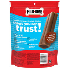 Milk-Bone Comfort Chews rawhide-free label emphasizes safety