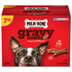 Milk-Bone GravyBones small dog biscuits pack convenient daily treat.