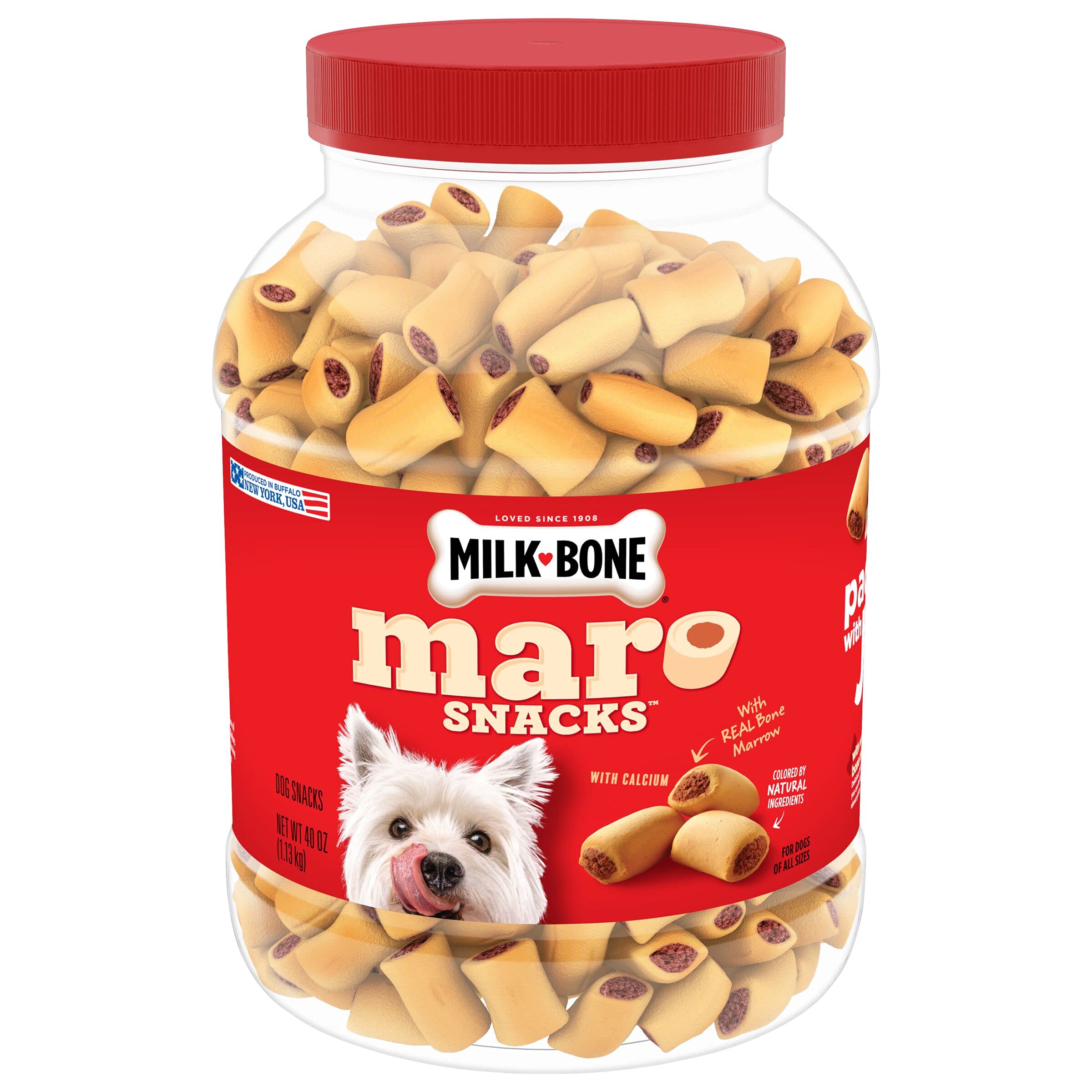 Milk-Bone MaroSnacks packaging with two canisters for ongoing rewards