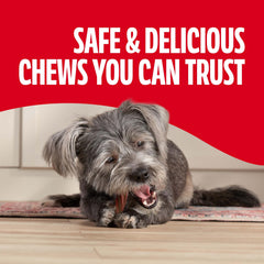 Milk-Bone Mini Comfort Chews ridges aiding gentle teeth cleaning during chew.