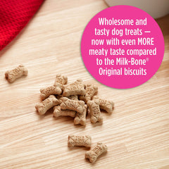 Close-up of crunchy Milk-Bone Minis, may help freshen breath.