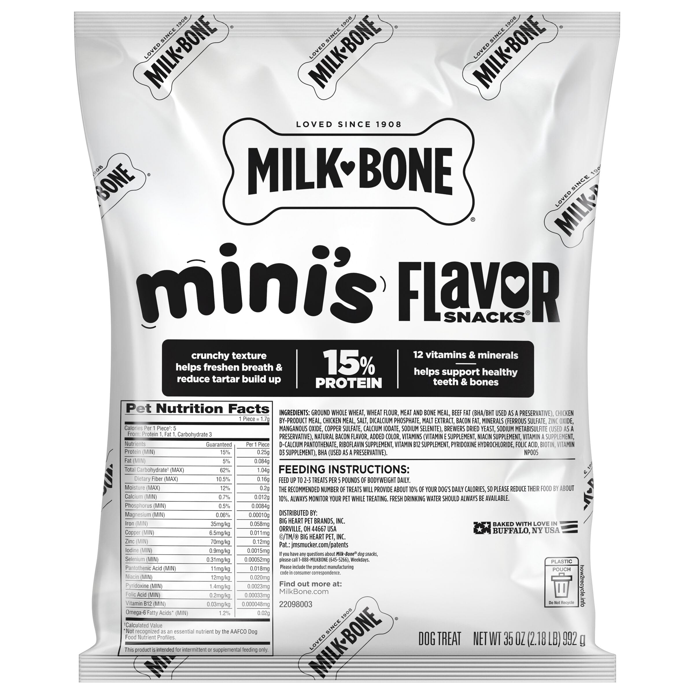 Milk-Bone Minis Flavor Snacks ideal for training rewards with tiny bites