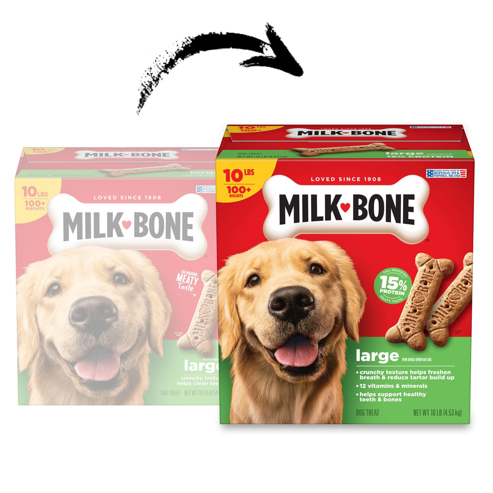 Milk-Bone Original close-up shows crunchy texture ideal for rewarding dogs.