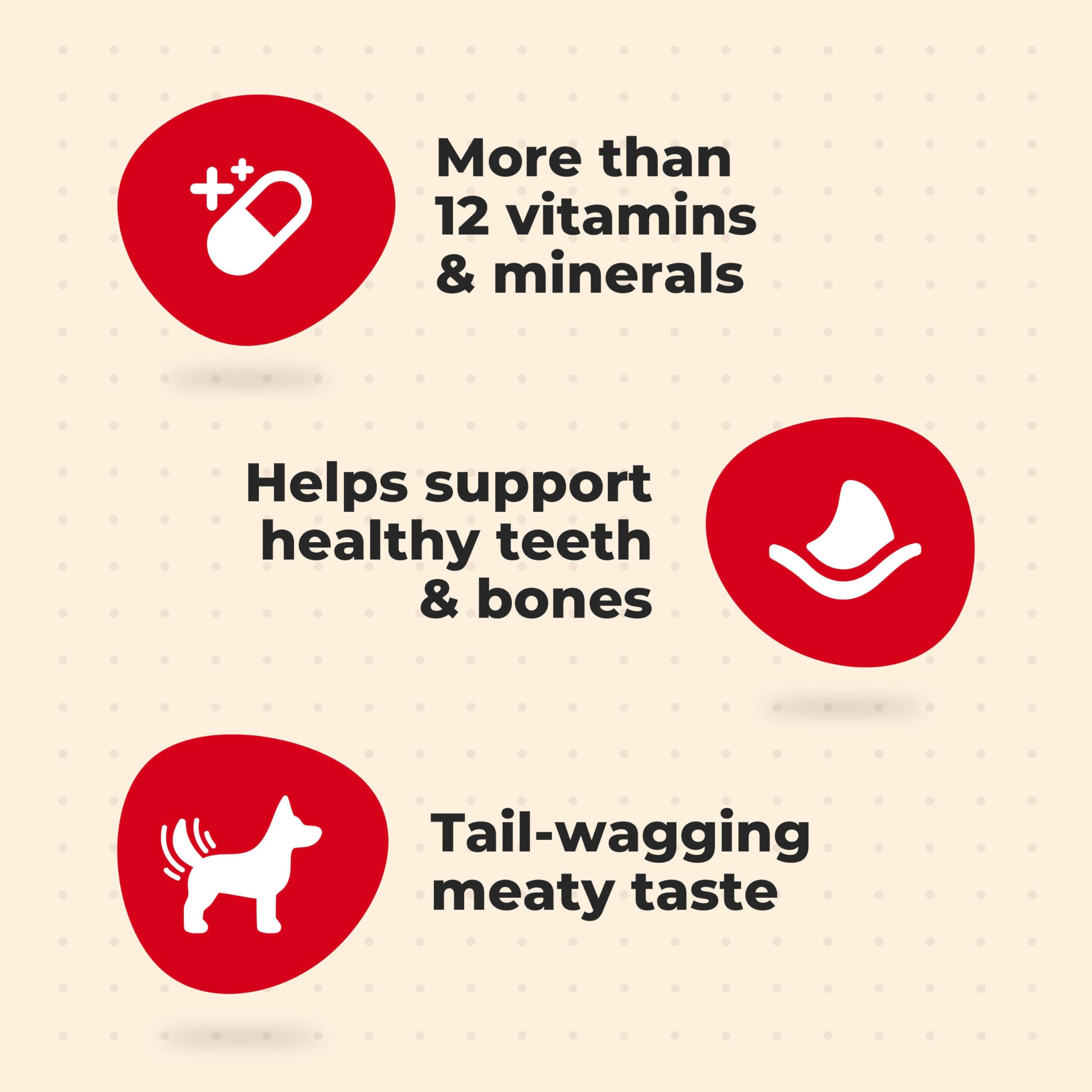 Milk-Bone Original crunchy texture helps clean teeth during every bite.