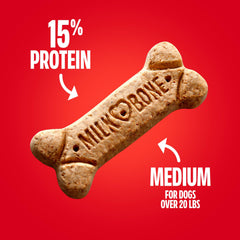 Milk-Bone Original Medium Dogs biscuits fortified with 12 vitamins and minerals.