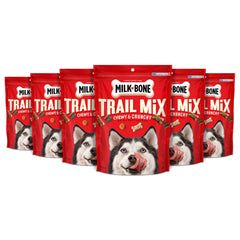 Milk-Bone Trail Mix dog treats with beef and sweet potato, ideal for training rewards.