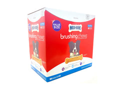 Milk-Bone Brushing Chews come in a 46-bone pack for daily routines.