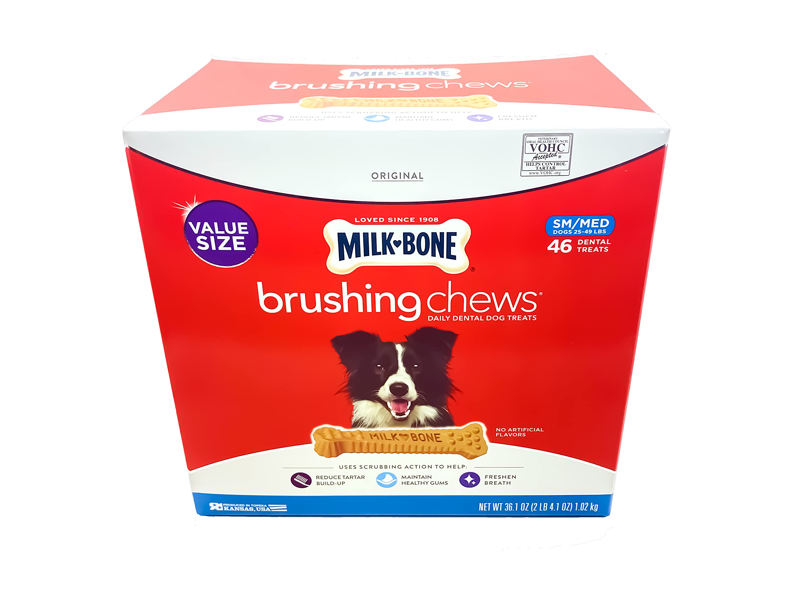 Milk-Bone Brushing Chews provide an enjoyable chew that supports oral care.