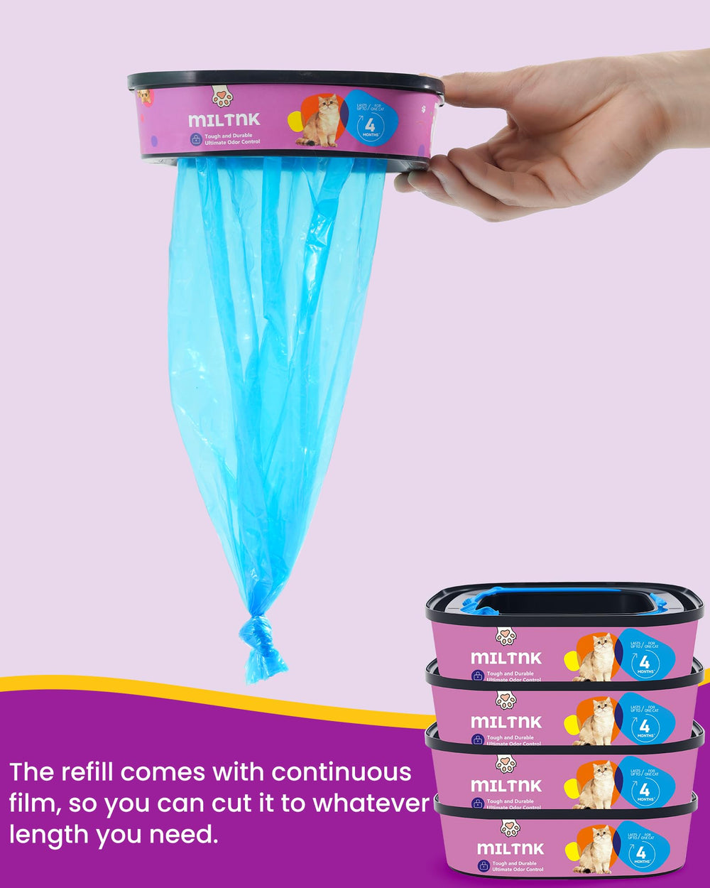 MILTNK 92 ft total length indicates long-lasting use between changes