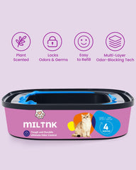 MILTNK large-capacity refills extend usage between replacements for single-cat homes