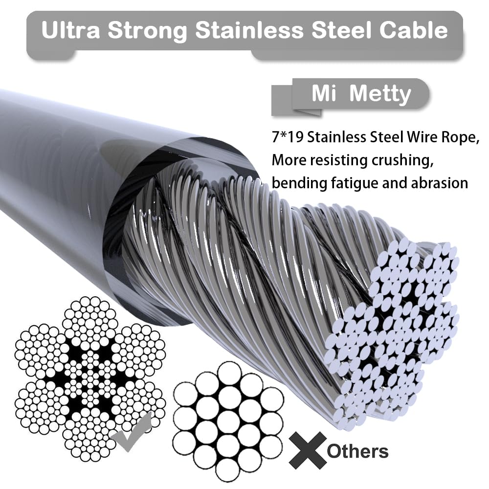 Mi Metty chew-proof coating protects the rope from biting for long outdoor use.