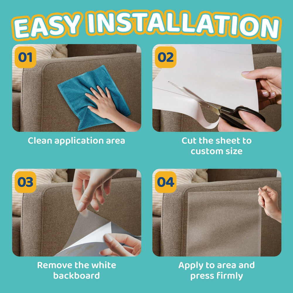 Mimi&Bubu BPA-free PVC protector applied to edges and corners for durable protection.