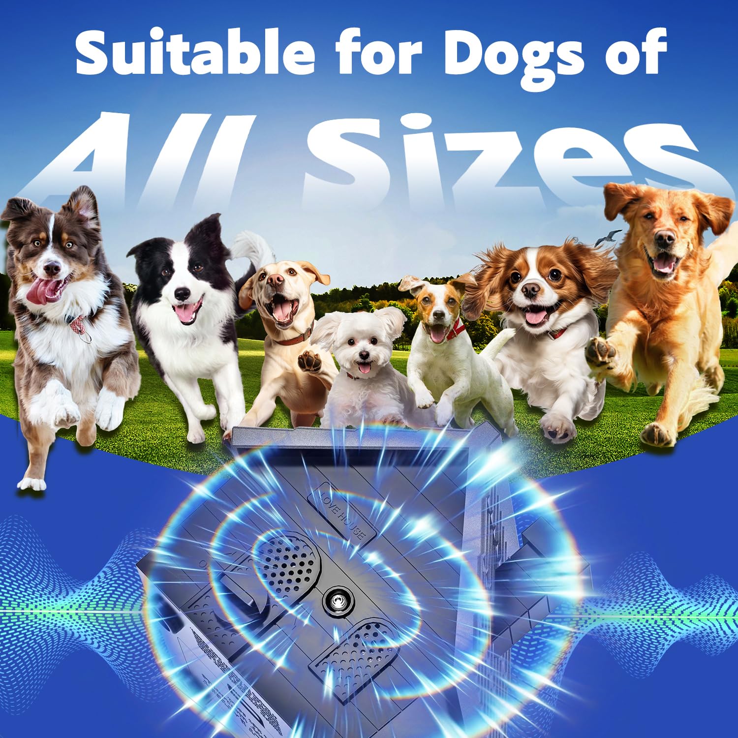 Mimo Style bark deterrent in four modes for different dog sizes