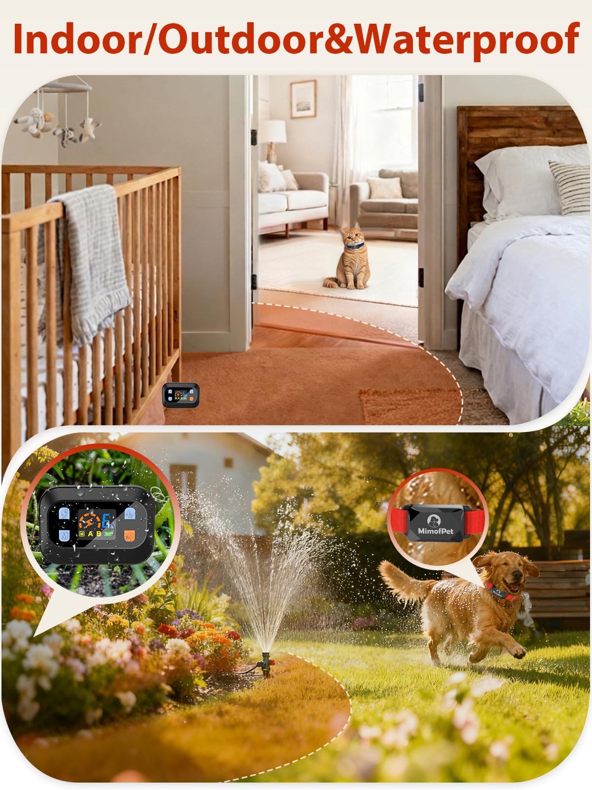 MIMOFPET barrier for indoor outdoor use, weatherproof and reliable.