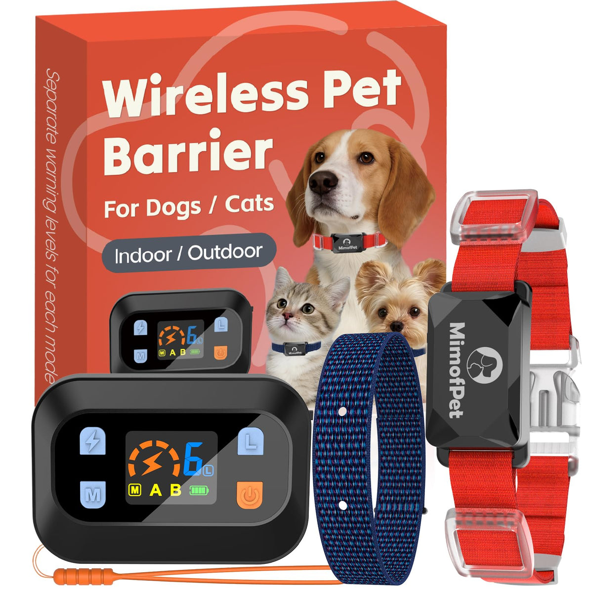 MIMOFPET barrier transmitter with adjustable range for safer pet zones.