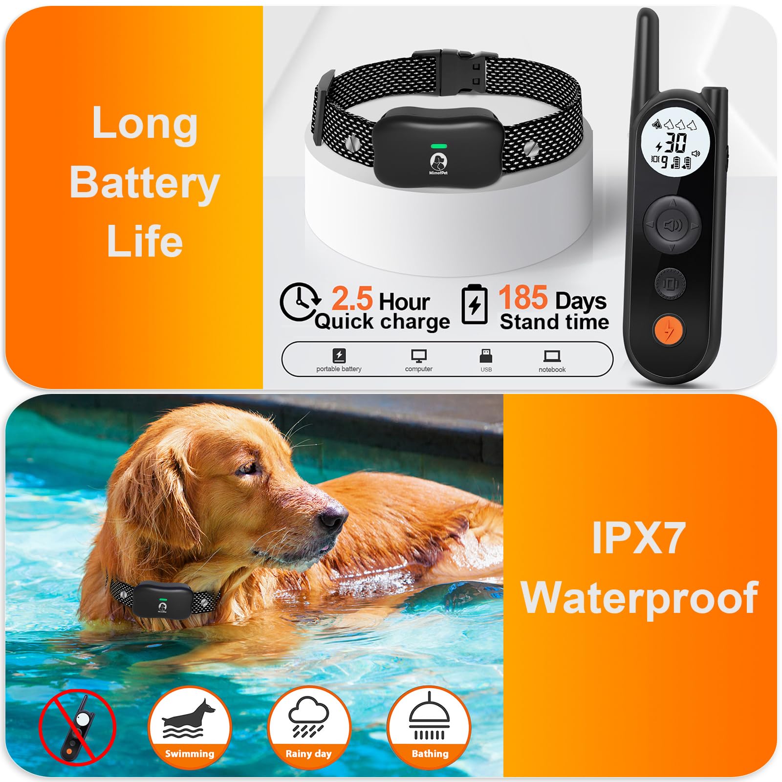 MIMOFPET long battery life up to 185 days on standby for convenience.