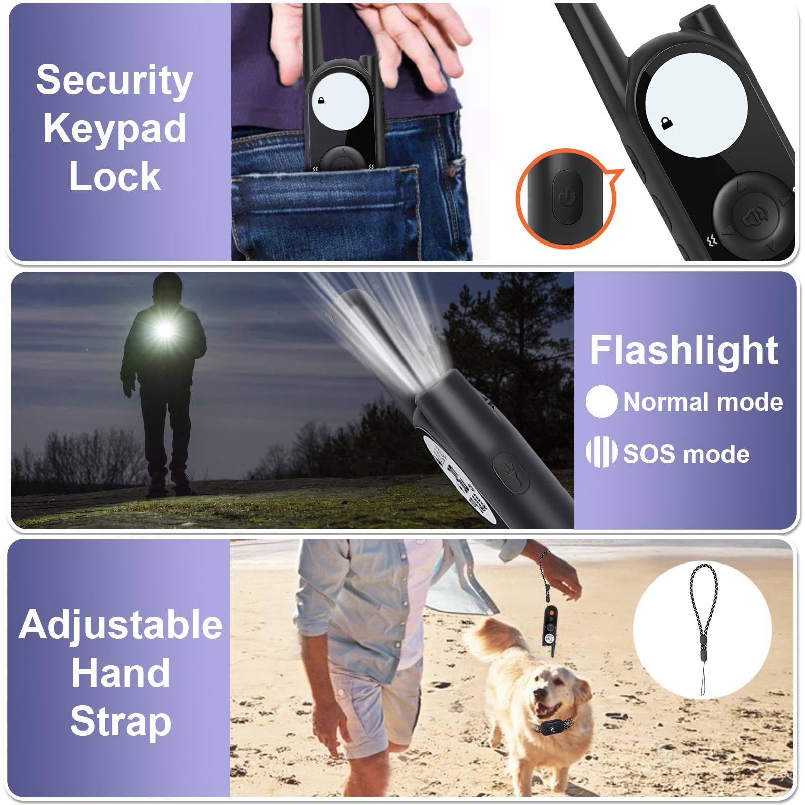 MIMOFPET keypad lock and LED light for safe operation in low light