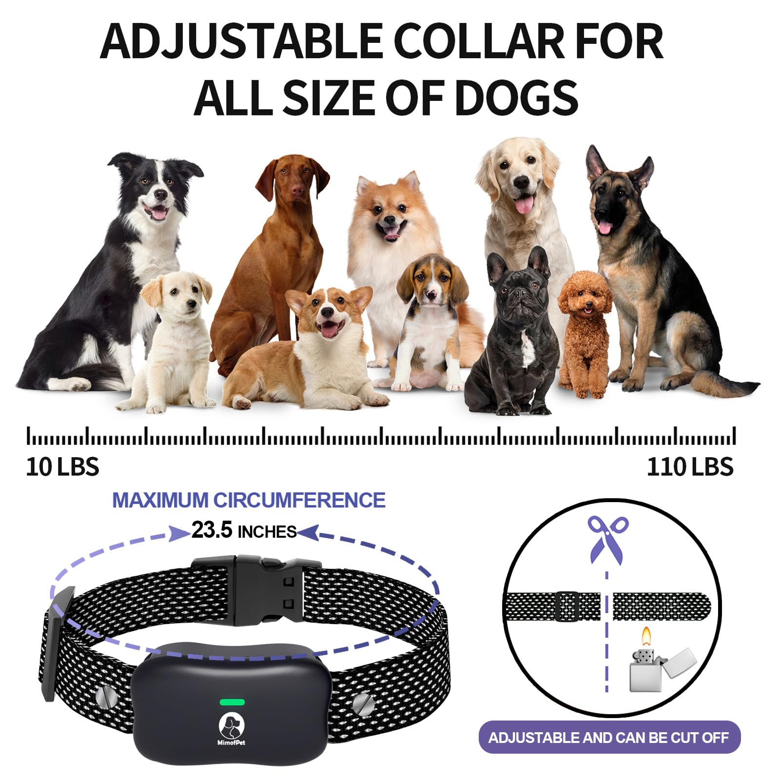 MIMOFPET waterproof collar ready for rain and outdoor adventures