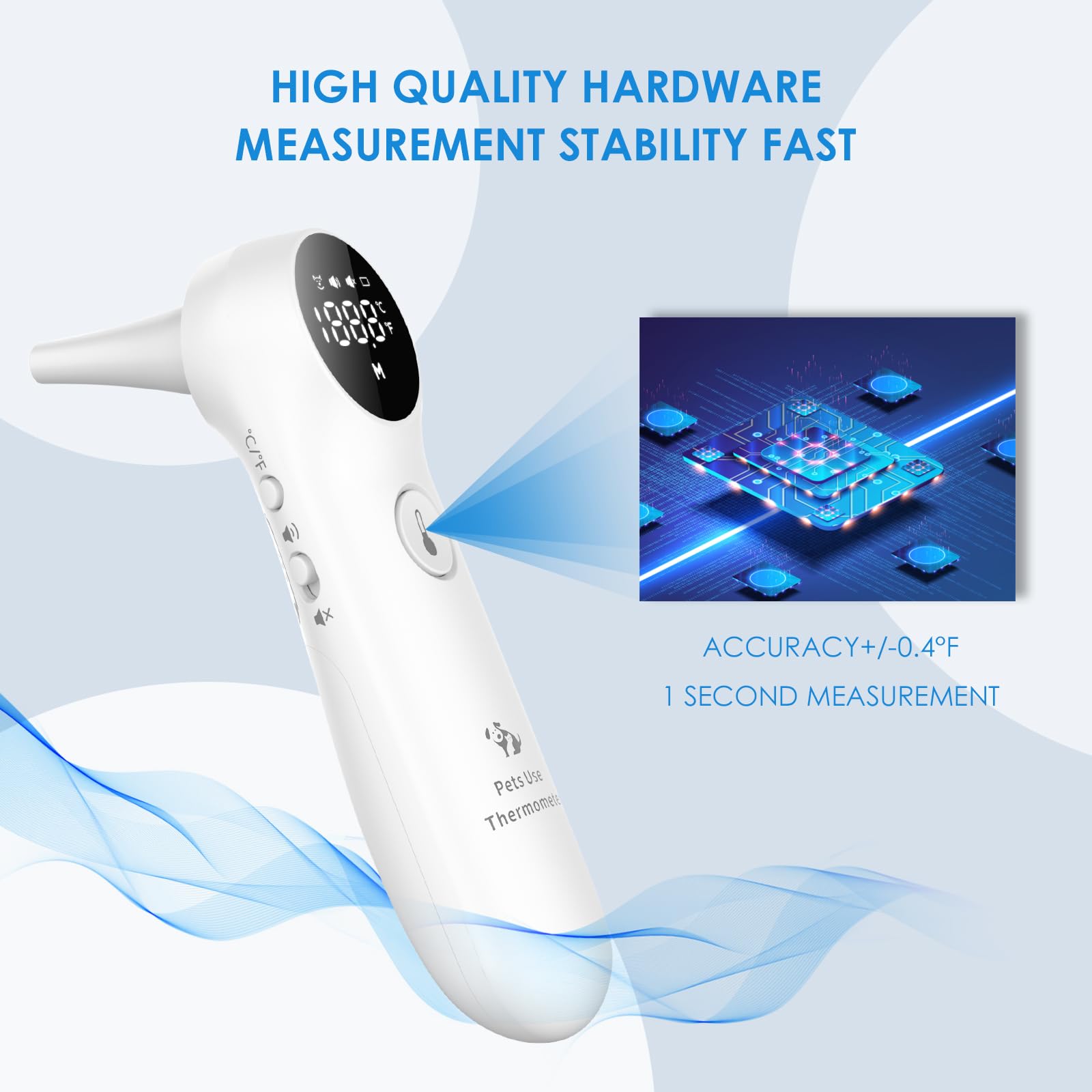 Mindpet-Med features a dedicated CF switch and quiet toggle for easy use.