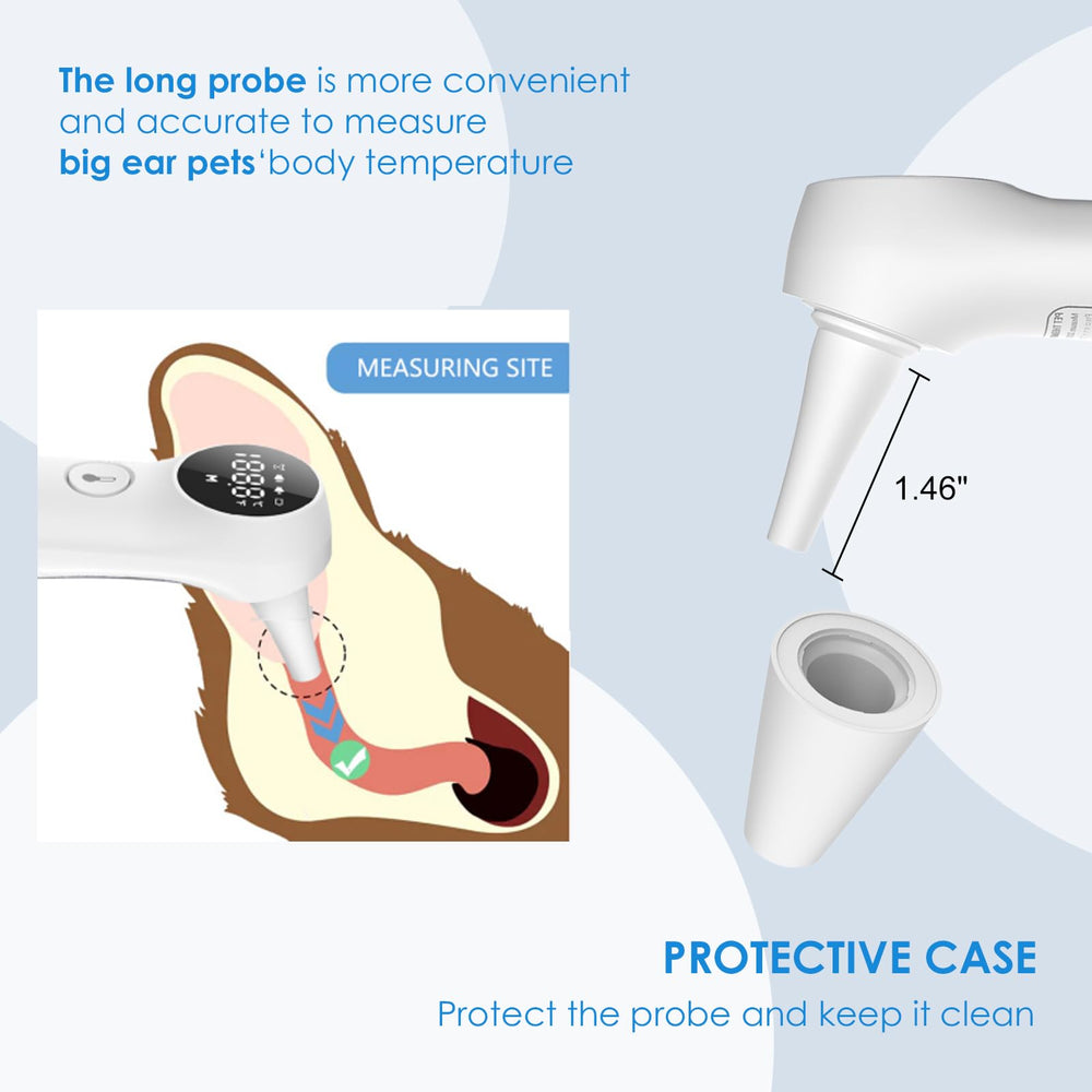 Mindpet-Med performs a one-second ear temperature reading for fast checks.