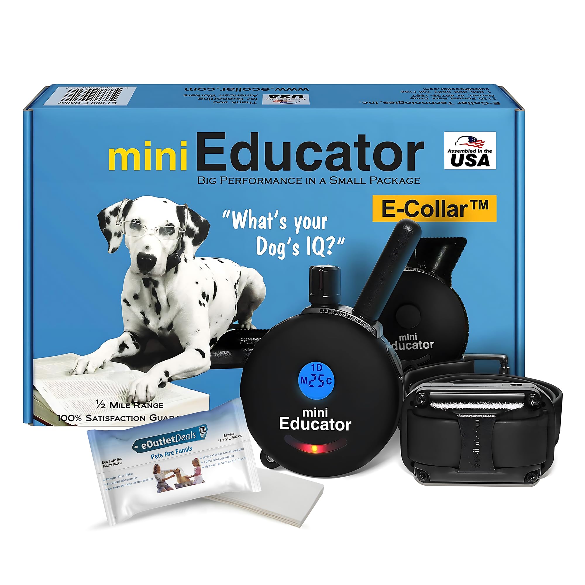 Mini Educator ET-300 collar receiver for customizable remote training.