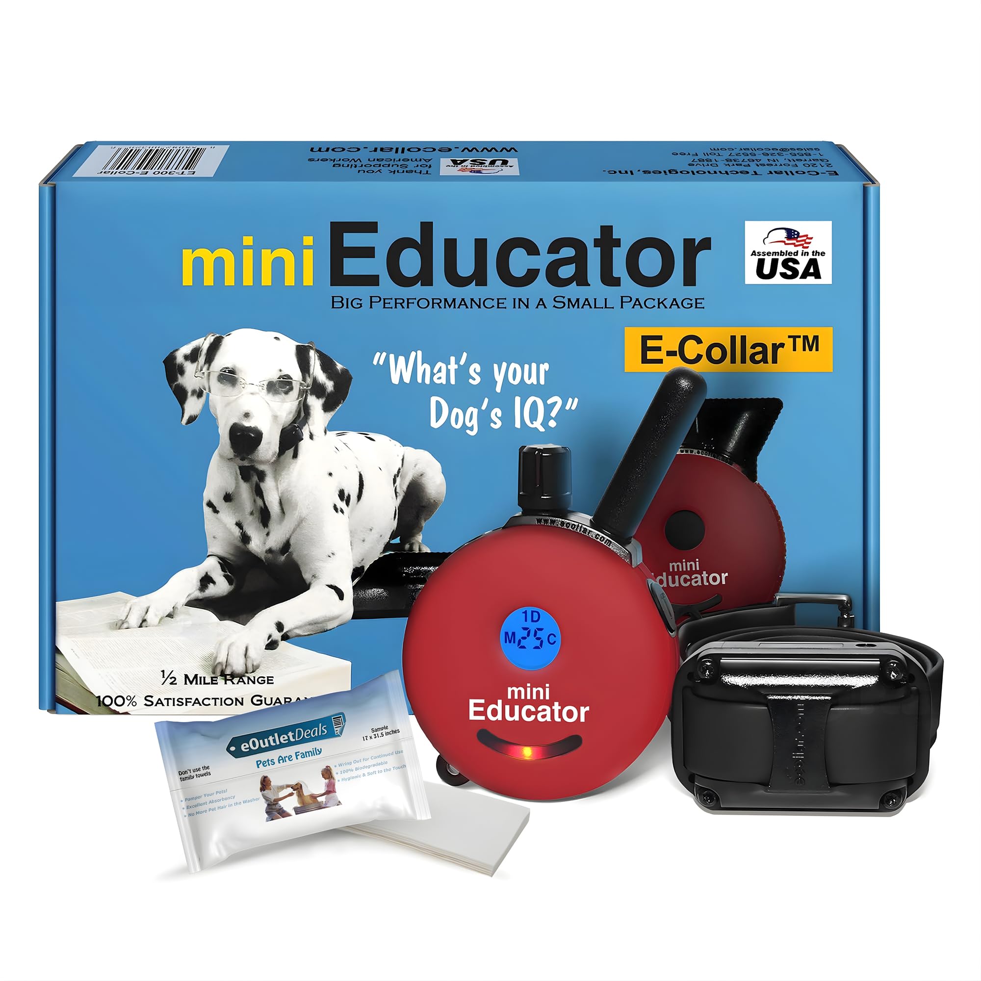 Mini Educator ET-300 red remote for dog training, quick response and reliable control.