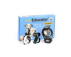 Mini Educator ZEN-300 remote transmitter shown in compact form for discreet training at distance.