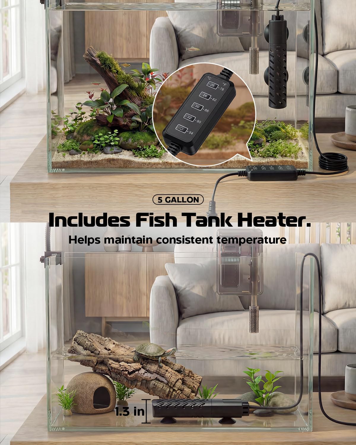 Minilake aquarium net assists gentle fish and shrimp transfers.