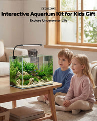 Minilake filter system keeps water clean and clear for small tropical species.
