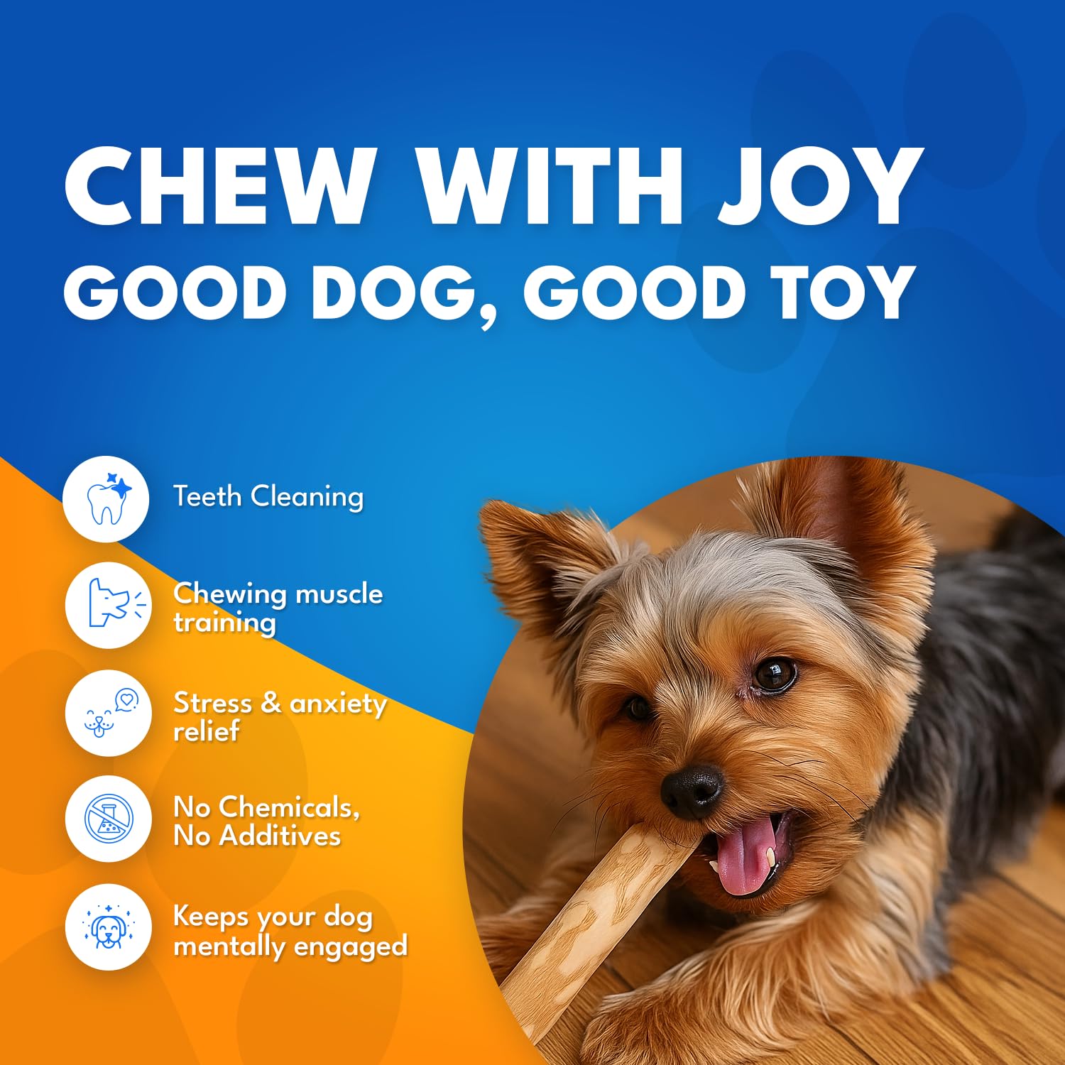MINOWILD coffee wood chew stick for teething puppies promotes calm chewing.