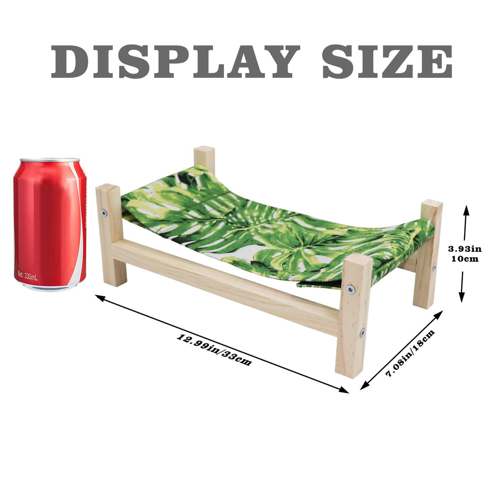 MinrzPet Bearded Dragon Bed side view showing sturdy, non-toxic wood for safe climbing.