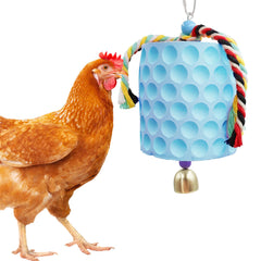 MinrzPet chicken beak grinding calcium stone with bell promotes beak health and enrichment