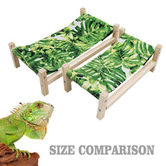 MinrzPet durable non-toxic wood bed provides safe resting space for small reptiles.