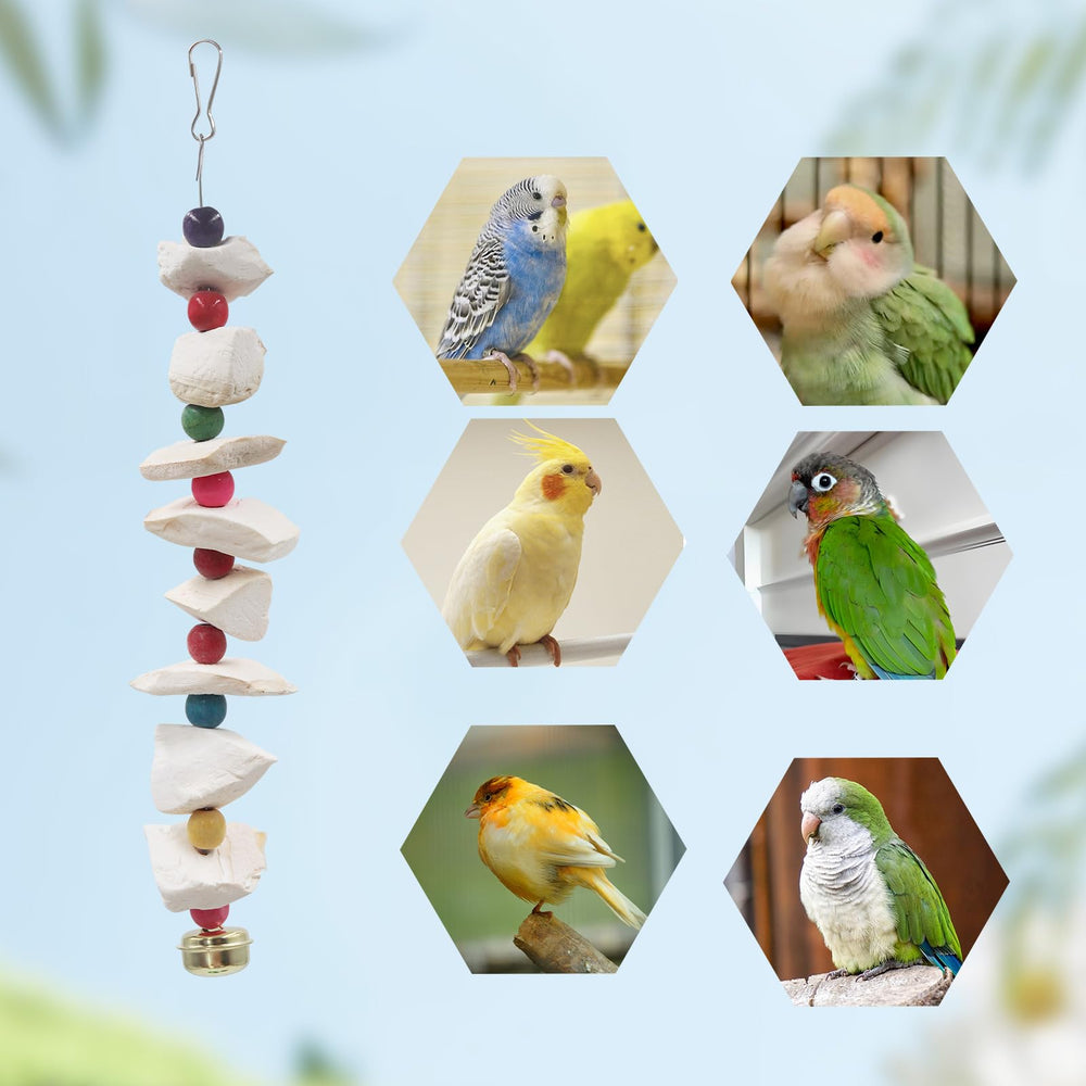 MinrzPet natural-material bird toy supports safe chewing and exploration.