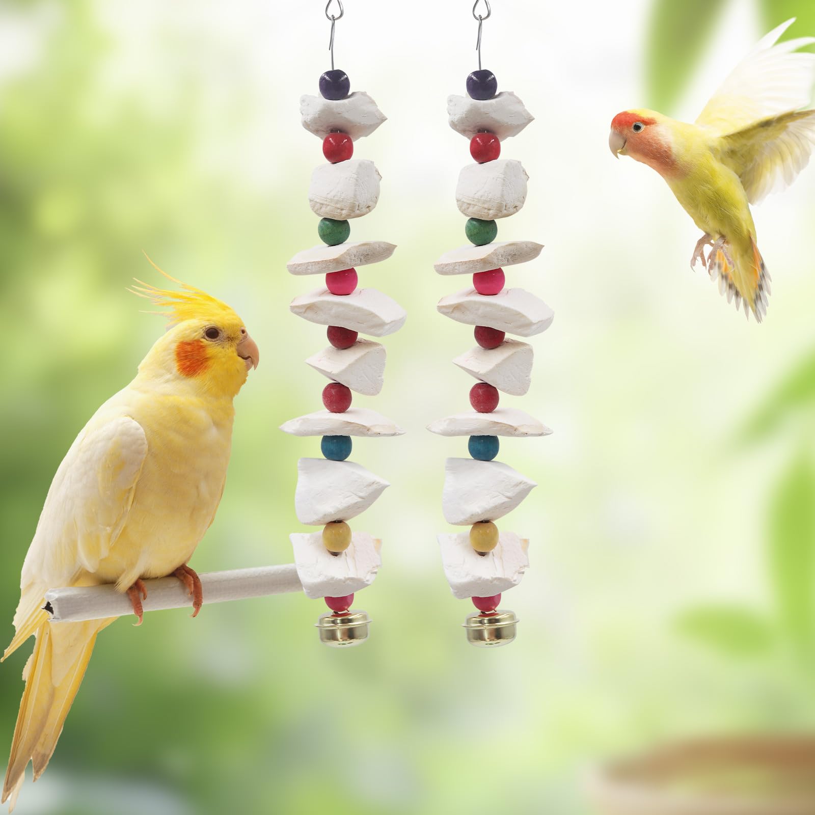 MinrzPet small-bird toy set ideal for parakeets and cockatiels.