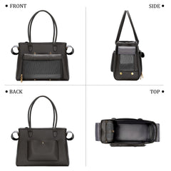 Minsong fashion pet carrier purse interior shows soft bottom pad and space