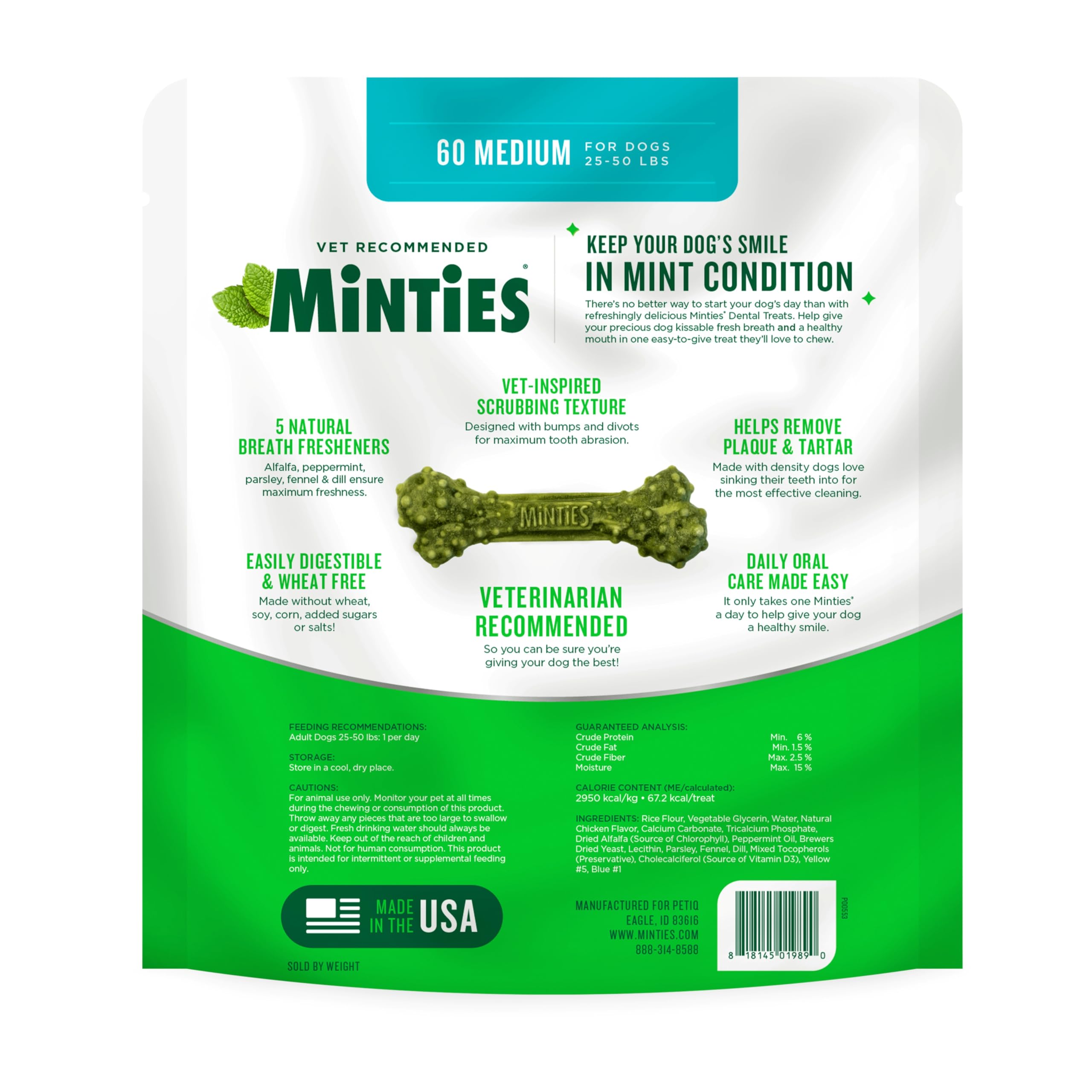 Minties chews aiding tartar control as part of regular dental care