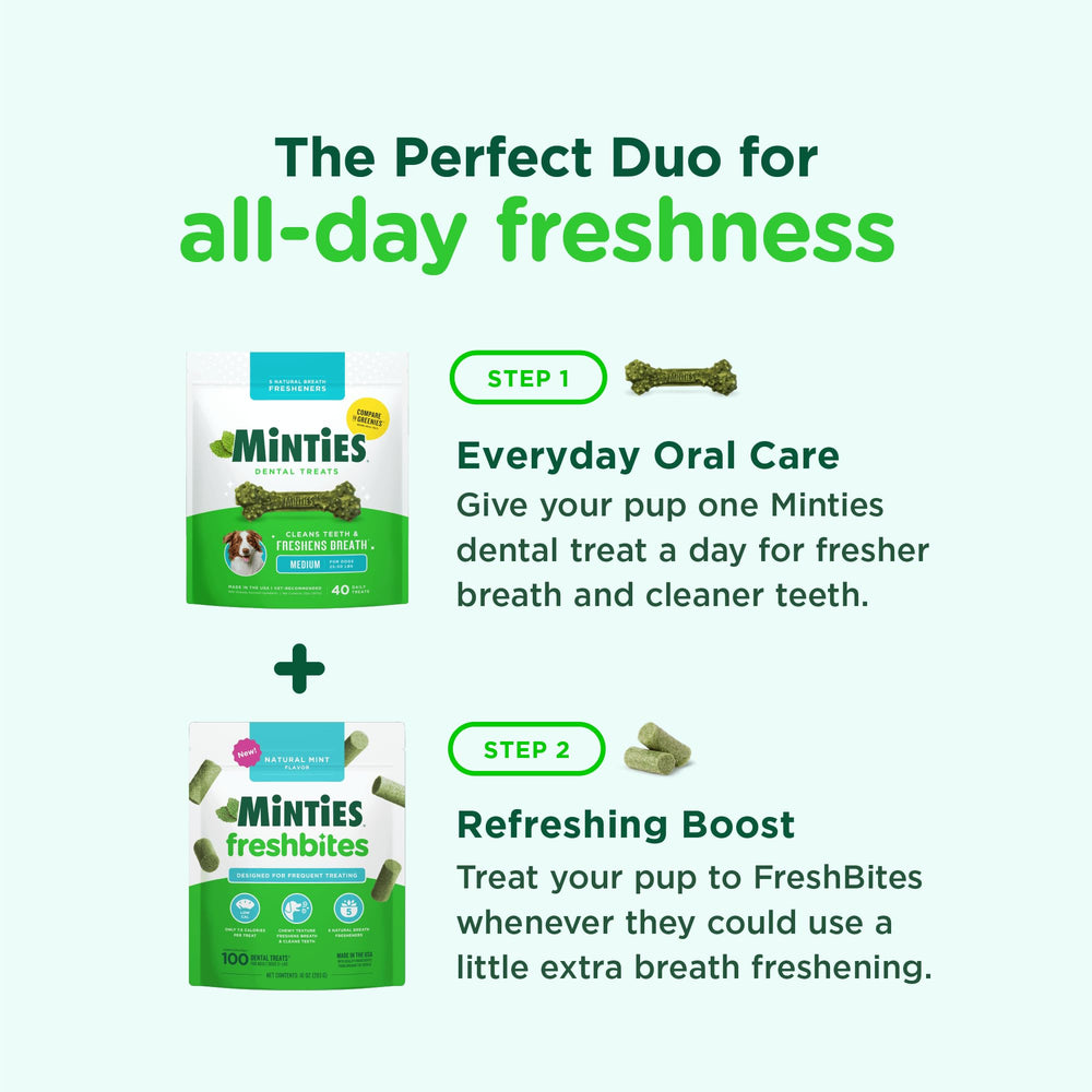 Minties FreshBites natural breath fresheners in a chew for fresher breath