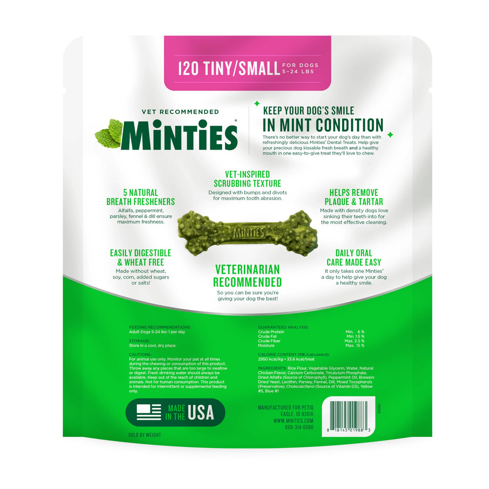 Minties tiny-dog reward pack – tasty dental treat for small dogs.