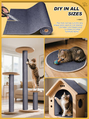 Minyii trim-to-fit mat easily curves around edges for a seamless look.